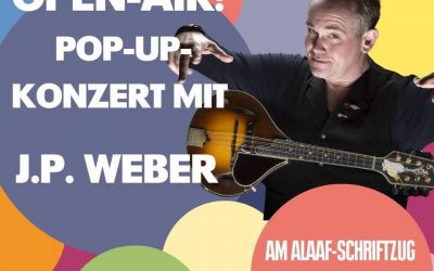Open-Air! Pop-up-Konzert mit J.P. Weber: 18. Juni | 11 Uhr