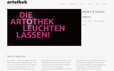Lichtkunst lässt artothek leuchten