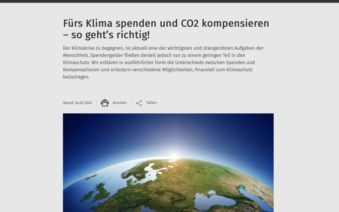 Fürs Klima spenden?