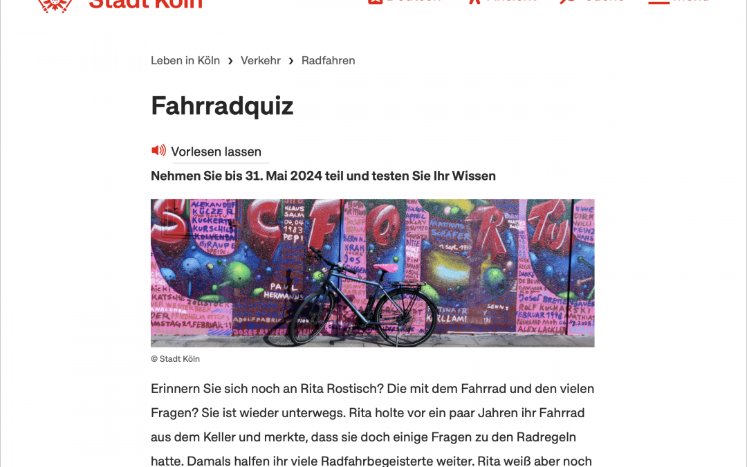 Kölner Fahrradquiz 2024