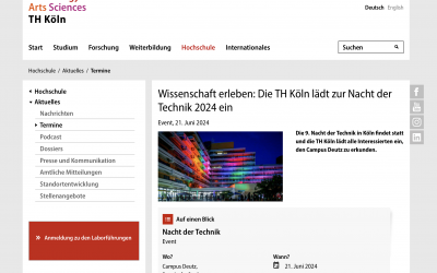 Nacht der Technik 2024: TH Köln öffnet die Tore zum Campus Deutz