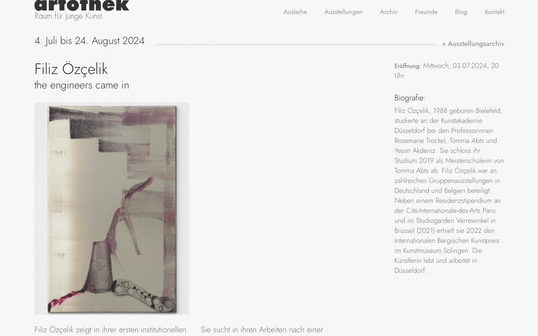 Filiz Özçelik in der Artothek