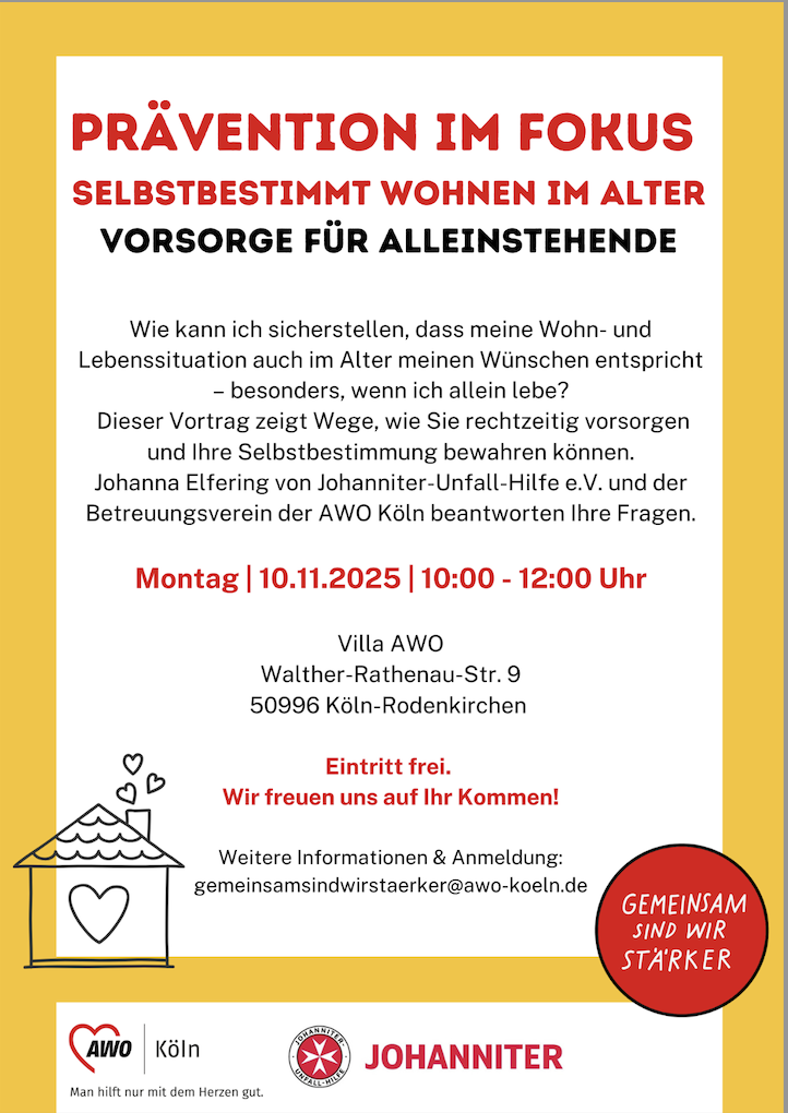Prävention im Fokus Selbstbestimmt Wohnen im Alter Vorsorge für Alleinstehende