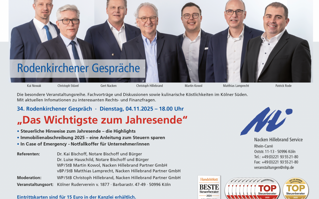 34. Rodenkirchener Gespräch: Das Wichtigste zum Jahresende