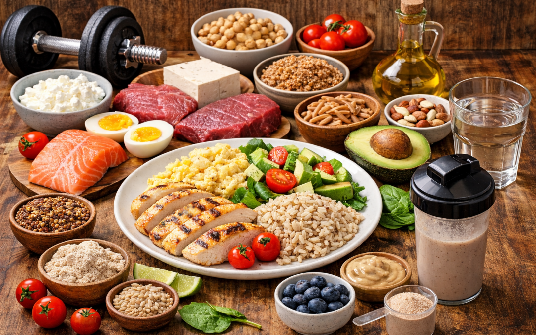 Muskelaufbau beginnt auf dem Teller