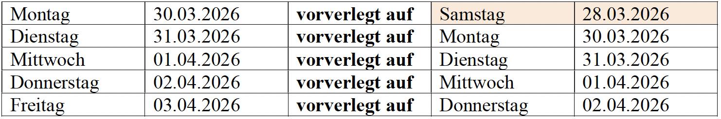 AWB Abfuhrtage an Ostern 2026